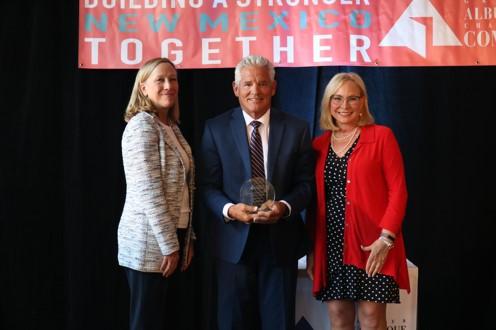 Albuquerque City Councilor and former APS Interim Superintendent and former NM Secretary of State Brad Winter receives the Chamber's Distinguished Public Service Award
